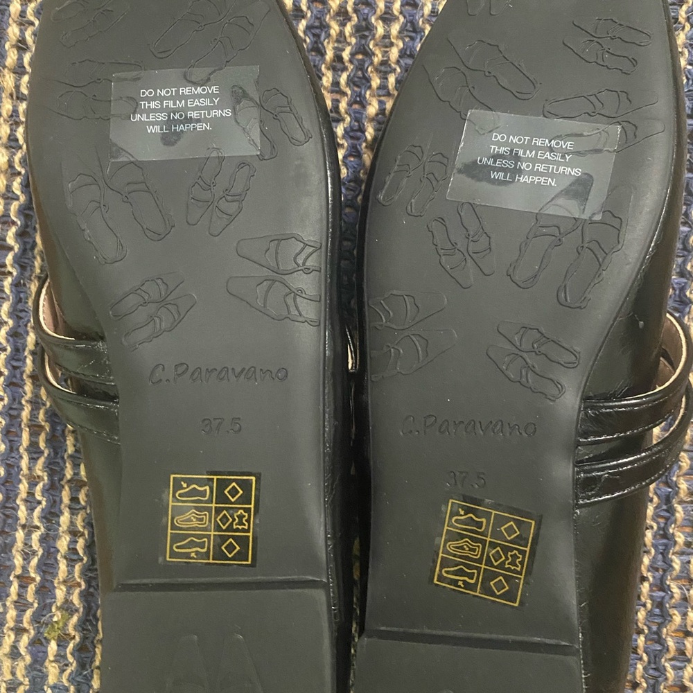 C. Paravano Black Mary Janes Size 7.5 - Picture 6 of 9